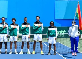 Un equipo anterior de la selección boliviana de tenis (Copa Davis)