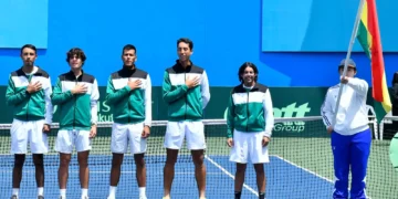 Un equipo anterior de la selección boliviana de tenis (Copa Davis)