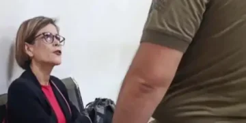 La jueza Lilian Moreno tras su aprehensión.