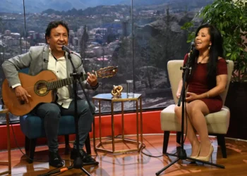 Wilson Molina y Rocío Moreira en Piedra, Papel y Tinta. Foto: Oswaldo Aguirre.