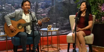 Wilson Molina y Rocío Moreira en Piedra, Papel y Tinta. Foto: Oswaldo Aguirre.