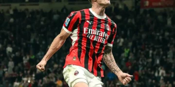 Cris Pulisic celebra su gol ante el Bologna