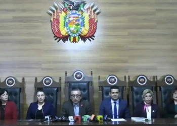 magistrados del TCP en conferencia de prensa este miércoles.
Foto: Captura RRSS