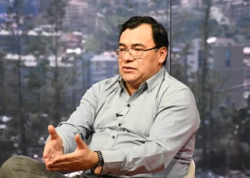 El diputado del MAS Jerges Mercado en Piedra, Papel y Tinta de La Razón. Foto: Oswaldo Aguirre.