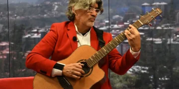 Piraí Vaca en el set de La Razón. Foto: Oswaldo Aguirre