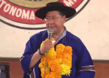 El presidente Luis Arce en Tarija. 
Foto: Captura LuchoXBolivia.