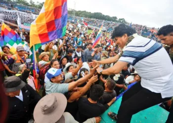 El expresidente Evo Morales en una procalamación en Cochabamba.
Foto: Evo Morales