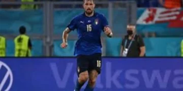 Francesco Acerbi con la selección italiana