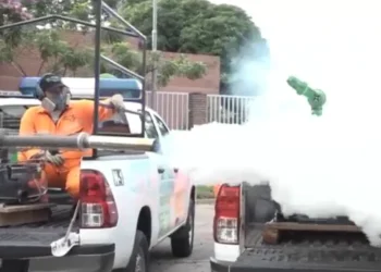 Iniciaron las fumigaciones en los departamentos. Foto: Captura Bolivia Tv.