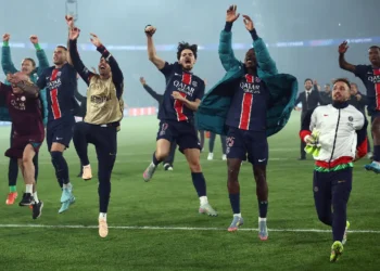 Festejo del PSG por la clasificación a la final de la Champions League. (FOTO: AFP)