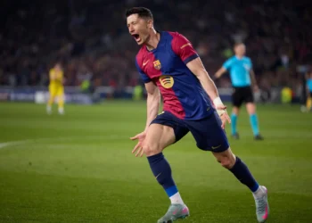Robert Lewandowski en acción