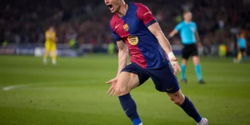 Robert Lewandowski en acción