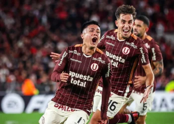 Festejo del gol de Universitario de Deportes