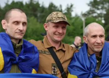 Los soldados ucranianos fueron recibidos en Kiev/ RRSS Volodimir Zelenski