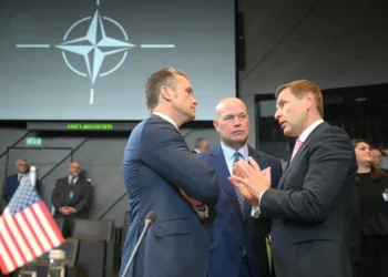 El secretario estadounidense de Defensa, Pete Hegseth en Bruselas/AFP