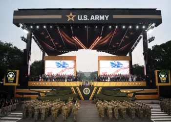 El desfile militar se realizó en Washington/AFP