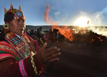 El Año Nuevo Andindo se caracteriza por los rituales a la Pachamama. Foto: Archivo La Razón