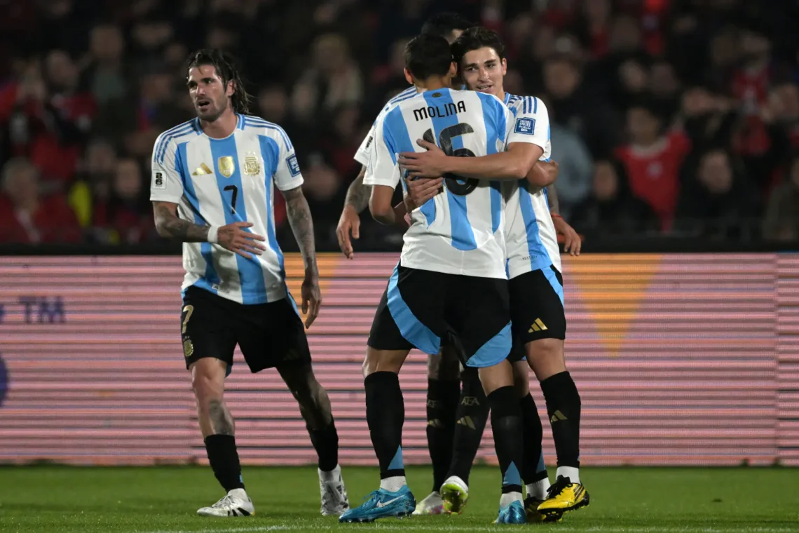 Los argentinos celebran otro triunfo en la etapa eliminatoria (AFP).