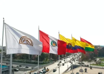 Banderas de los países miembros de la CAN.
Foto: CAN