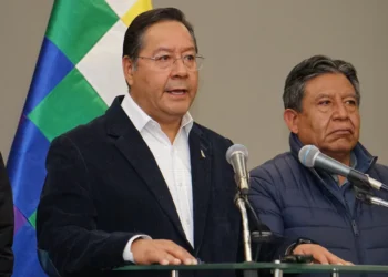 El presidente Luis Arce brinda una conferencia de prensa (Foto: APG)