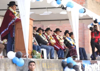 El vicepresidente David Choquehuanca participa del aniversario de la CSUTCB.