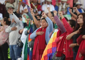 Sectores evistas participan de su ampliado en Lauca Ñ.