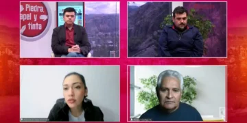 Carlos Saavedra, Adriana Salvatierra y Roger Cortez en entrevista con Piedra, Papel y Tinta de La Razón.