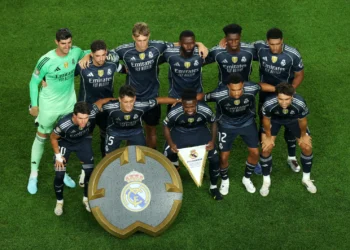 La formación titular del Real Madrid (AFP) que juega el Mundial de Clubes.