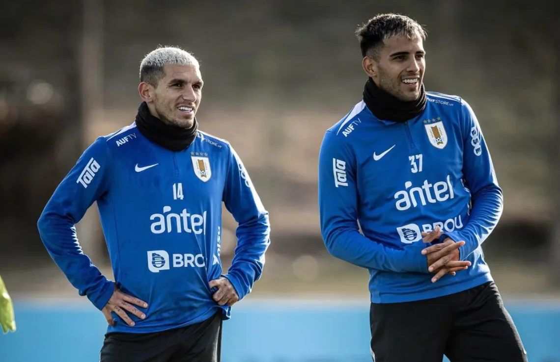 Entrenamiento de la Selecciónde Uruguay