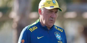 Carlo Ancelotti con la selección de Brasil