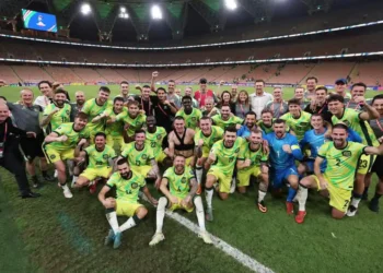 Festejo por la clasificación al Mundial
