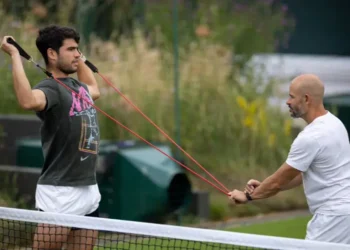 El tenista español Carlos Alcaraz en plena preparación (Wimbledon)