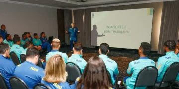 Ancelotti en la primera sesión de entrenamiento con la selección de Brasil. (FOTO: Confederação Brasileira de Futebol)