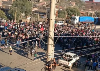 Uno de los puntos de bloqueo del evismo. Foto: RKC.