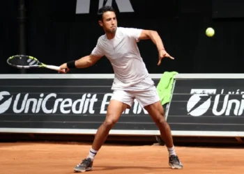 Dellien en su partido de cuartos de final. (Foto: Challenger de Prostejov)