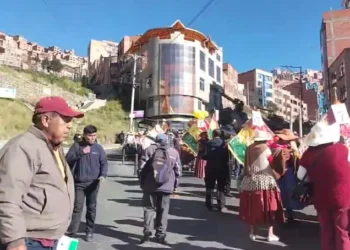 La movilización llegó hasta la ciudad de La Paz. Foto: Vos Tv.