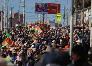 Los gremiales descienden a La Paz. Foto: APG.