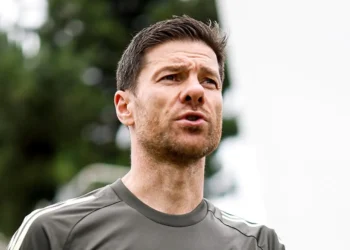 Xabi Alonso en un entrenamiento