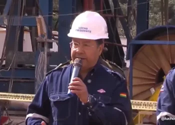 El presidente Luis Arce en Churumas, Tarija. Foto: Lucho Arce.