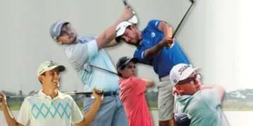 Los golfistas bolivianos que competirán en el certamen.