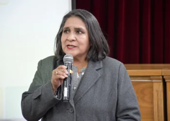 La vocal del TSE, Nancy Gutiérrez, participa de una actividad institucional.
