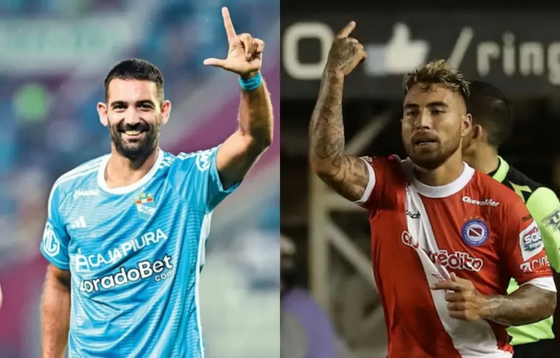 El delantero argentino Martín Cauteruccio y el extremo argentino Damián Batallini.
