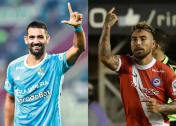 El delantero argentino Martín Cauteruccio y el extremo argentino Damián Batallini.
