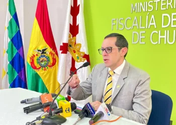 El fiscal departamental de Chuquisaca, Mauricio Nava Morales, brindó la información. Foto: Fiscalía.
