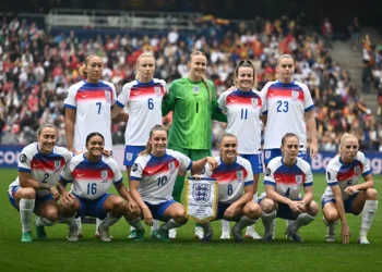 La formación de Inglaterra, el seleccionado bicampeón de Europa (AFP).