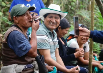 El expresidente Evo Morales en el Trópico de Cochabamba.
Foto: Evo Morales.