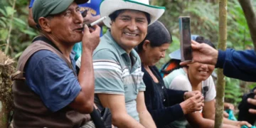 El expresidente Evo Morales en el Trópico de Cochabamba.
Foto: Evo Morales.