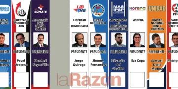 La ubicación de los candidatos en la papeleta que no consigna a NGP. Elaboración: La Razón