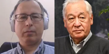 Pablo Mendieta y Alberto Bonadona en entrevista con La Razón. Foto: Oswaldo Aguirre.