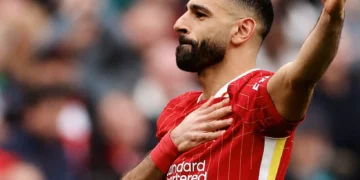 El delantero egipcio Mohamed Salah en un partido anterior con Liverpool.